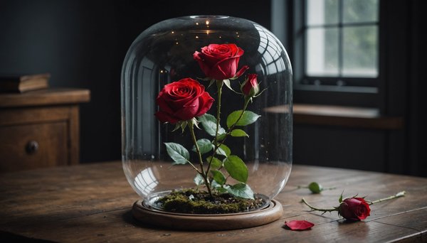Roses éternelles sous cloche : découvrez des modèles uniques